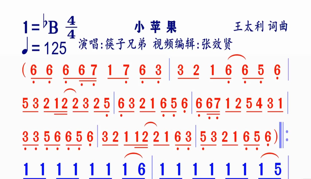 关于音乐视频小苹果儿童版的信息-第2张图片-太平洋在线下载